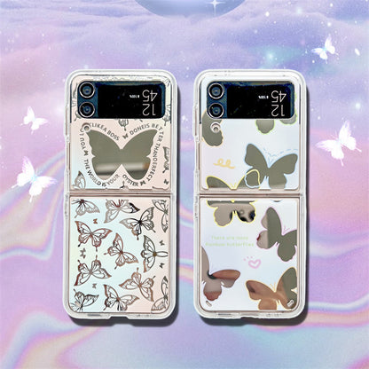 Butterfly Galaxy Z-Flip 3/4 mirror phone case