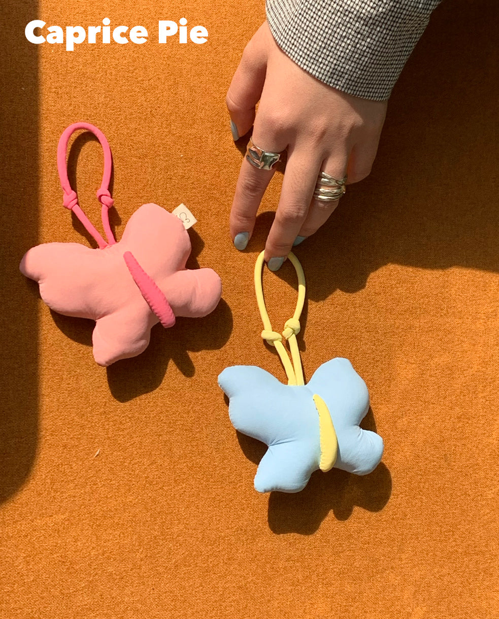 Butterfly Cotton Pendant Keychain