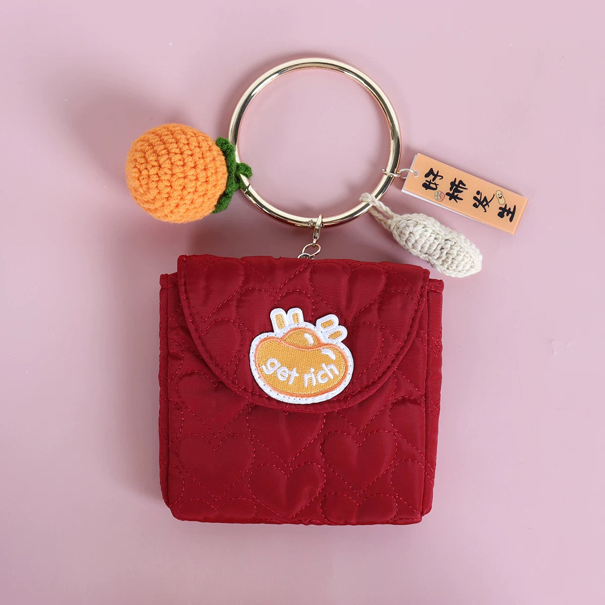 Lucky Red Quilted Mini Crossbody Bag | Bag | Three Fleas
