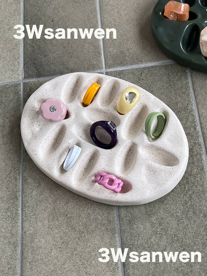 Unique Shape Handcrafted Ceramic Ring Holder