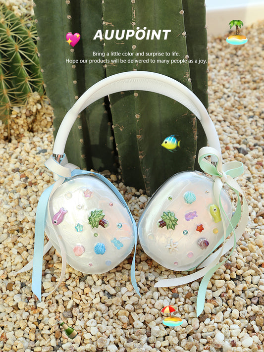 Coconut Tree and Starfish Decored Airpods Max Cover