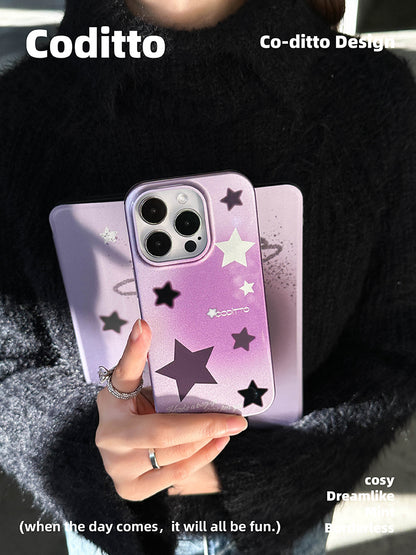 Purple Star Plating Phone Case