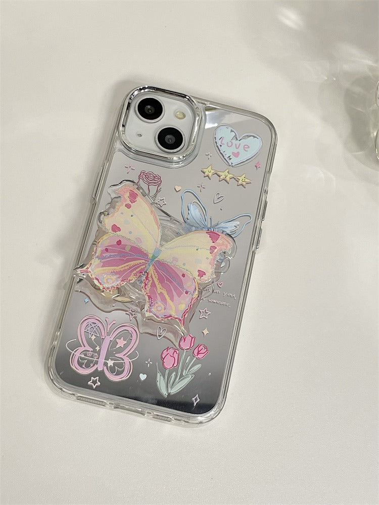 Love butterfly summer vibe mirror phone case