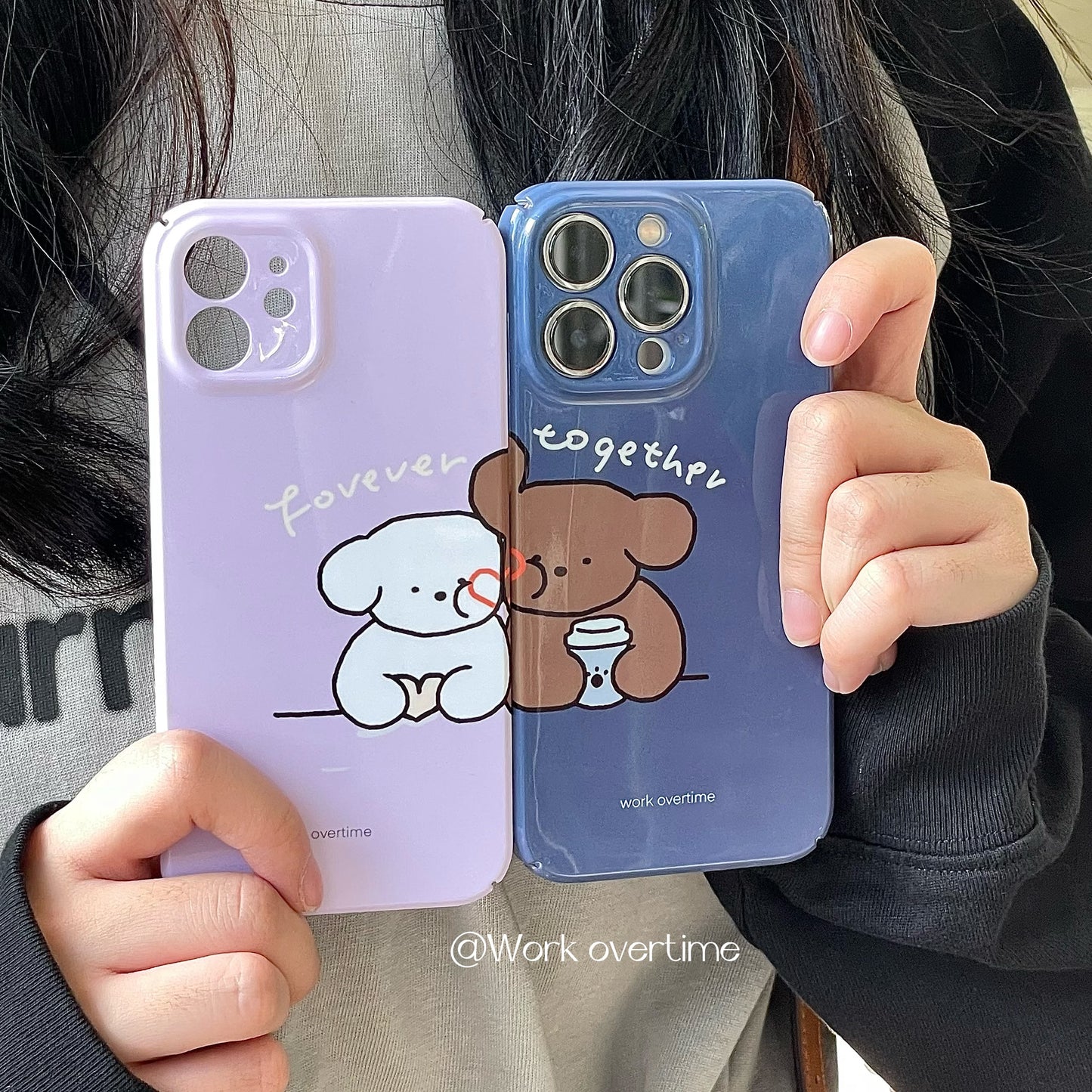 Puppy Kissing Couple Phone Case