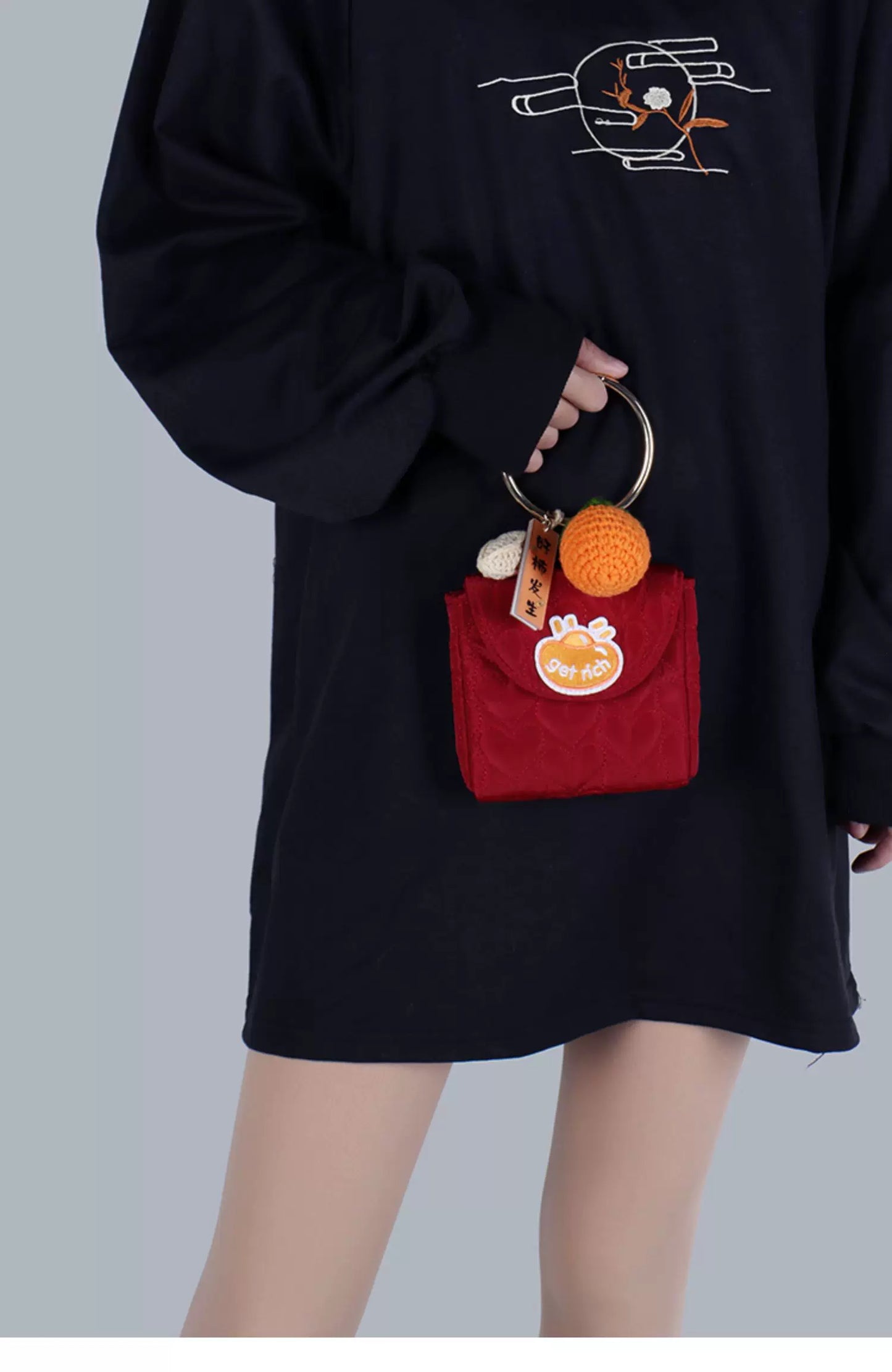 Lucky Red Quilted Mini Crossbody Bag | Bag | Three Fleas