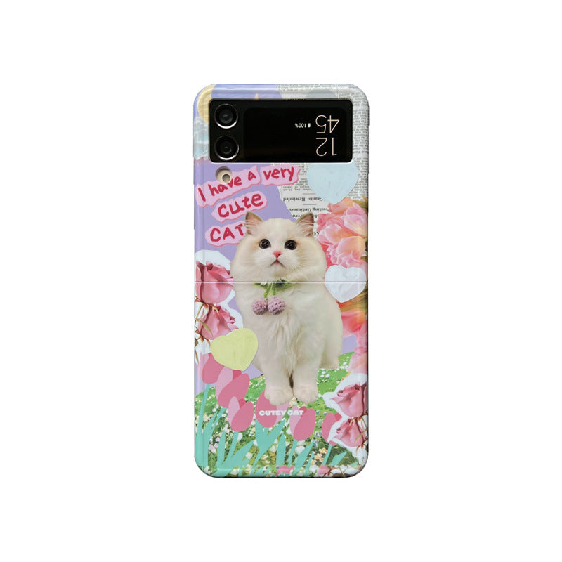 [ Meme Case ] Kitty party Samsung Galaxy Z Flip3/4 phone case