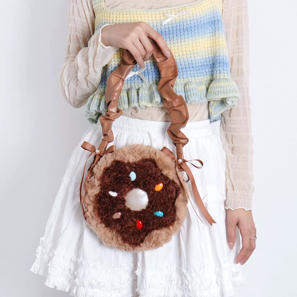 Fluffy Donut Crossbody Bag | bag | Three Fleas