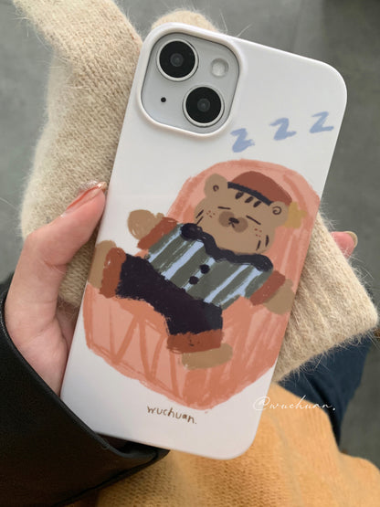 Sketch Sleeping Bear Phone Case