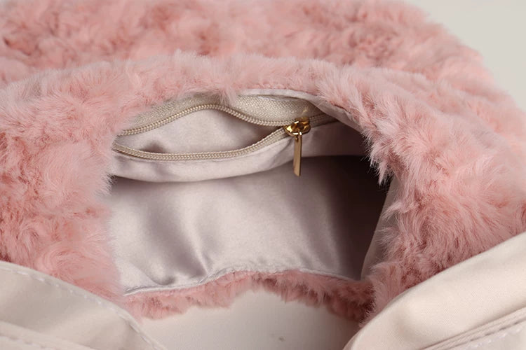 Fluffy Faux Fur Bow Handbag |  | Three Fleas