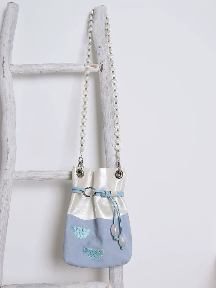 Ocean Fish Beaded Bucket Bag | Bag | Three Fleas
