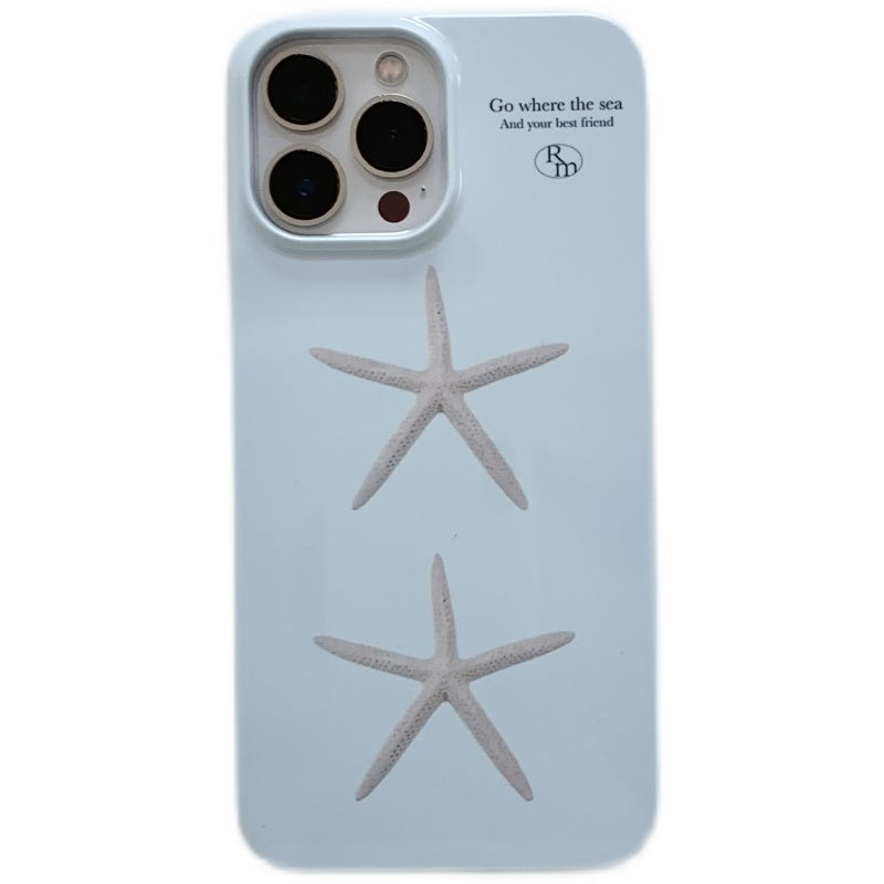 Light Blue Starfish Print Phone Case