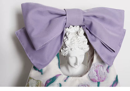 Bow-Print Convertible Handbag