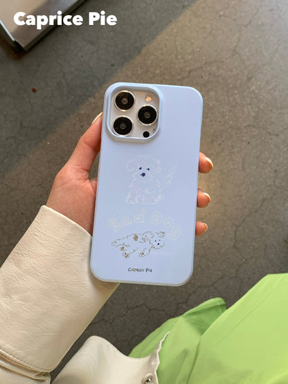 Blue Sad Dog Phone Case