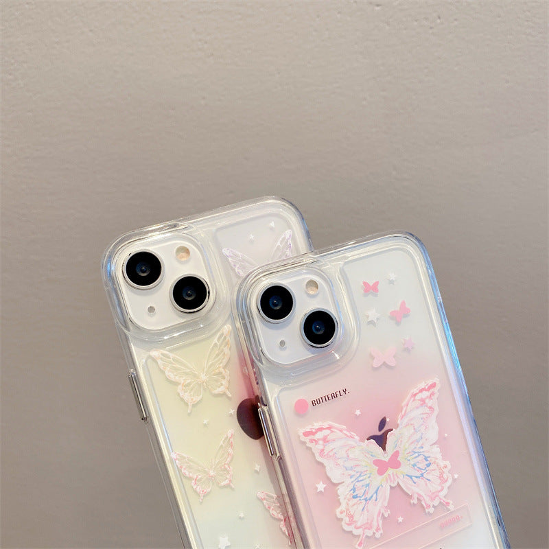 Blooming color butterfly Clear phone case