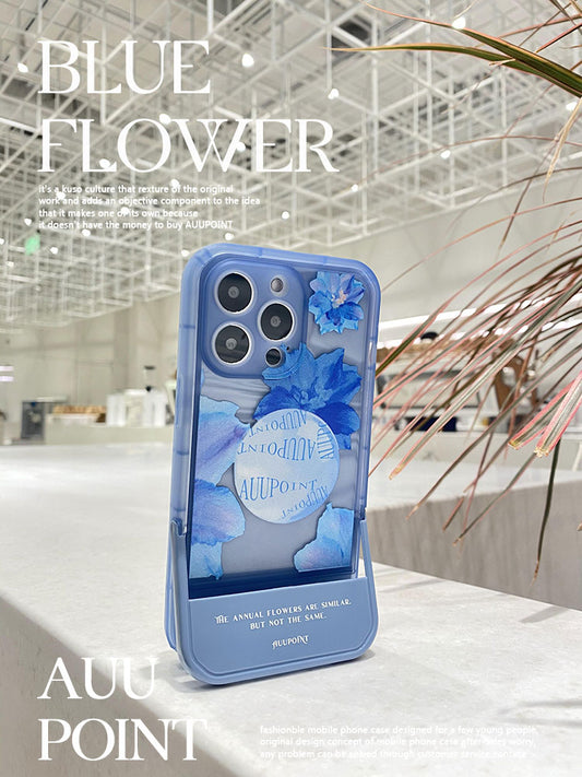 Blue Flower Stand Phone Case