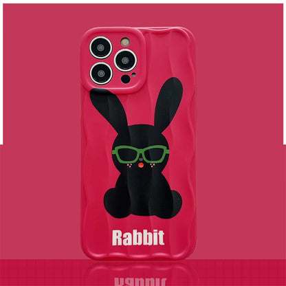 Sunglasses black pink rabbit phone case