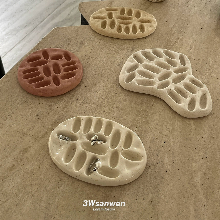 Unique Shape Handcrafted Ceramic Ring Holder