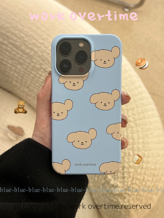 Blue Cute Puppy Phone Case | iPhone Case | Three Fleas