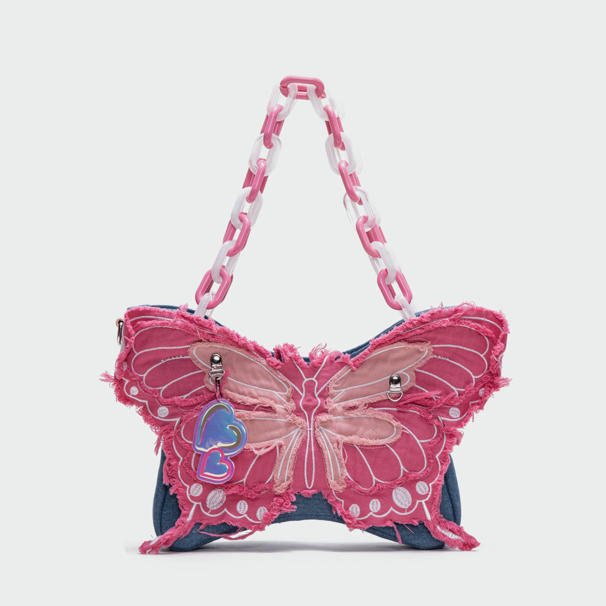 Y2k Butterfly shape denim crossbody bag