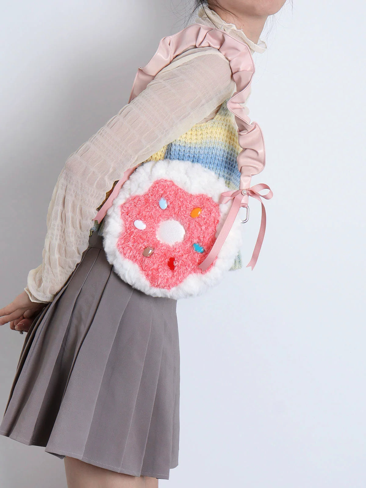 Fluffy Donut Crossbody Bag | bag | Three Fleas