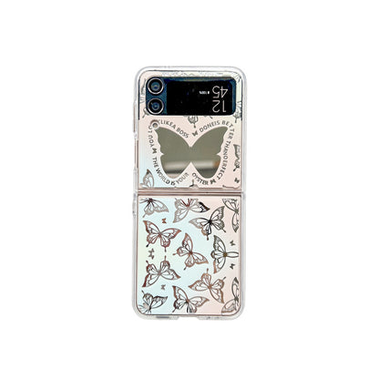 Butterfly Galaxy Z-Flip 3/4 mirror phone case