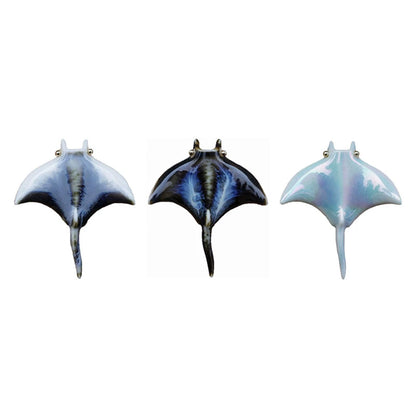 Handmade Ceramic Manta Brooch