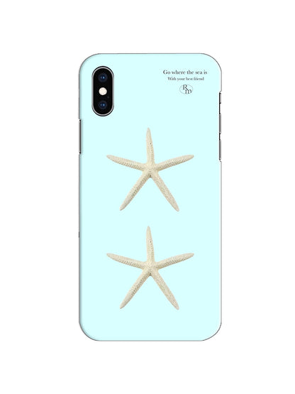 Light Blue Starfish Print Phone Case