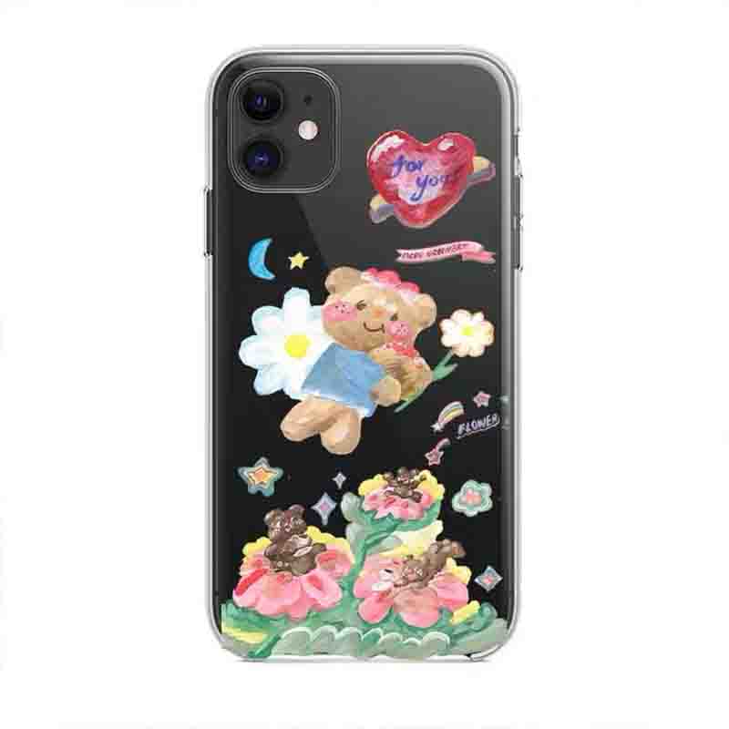 Oil Painting Cute Bear Puppy Phone Case