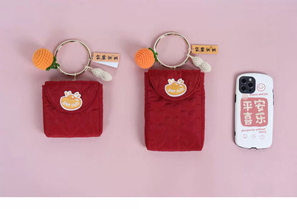 Lucky Red Quilted Mini Crossbody Bag | Bag | Three Fleas