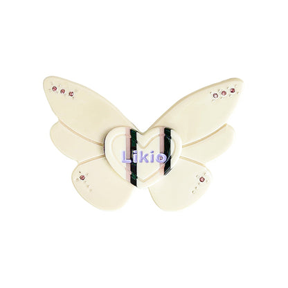 Heart Butterfly Hair Clip