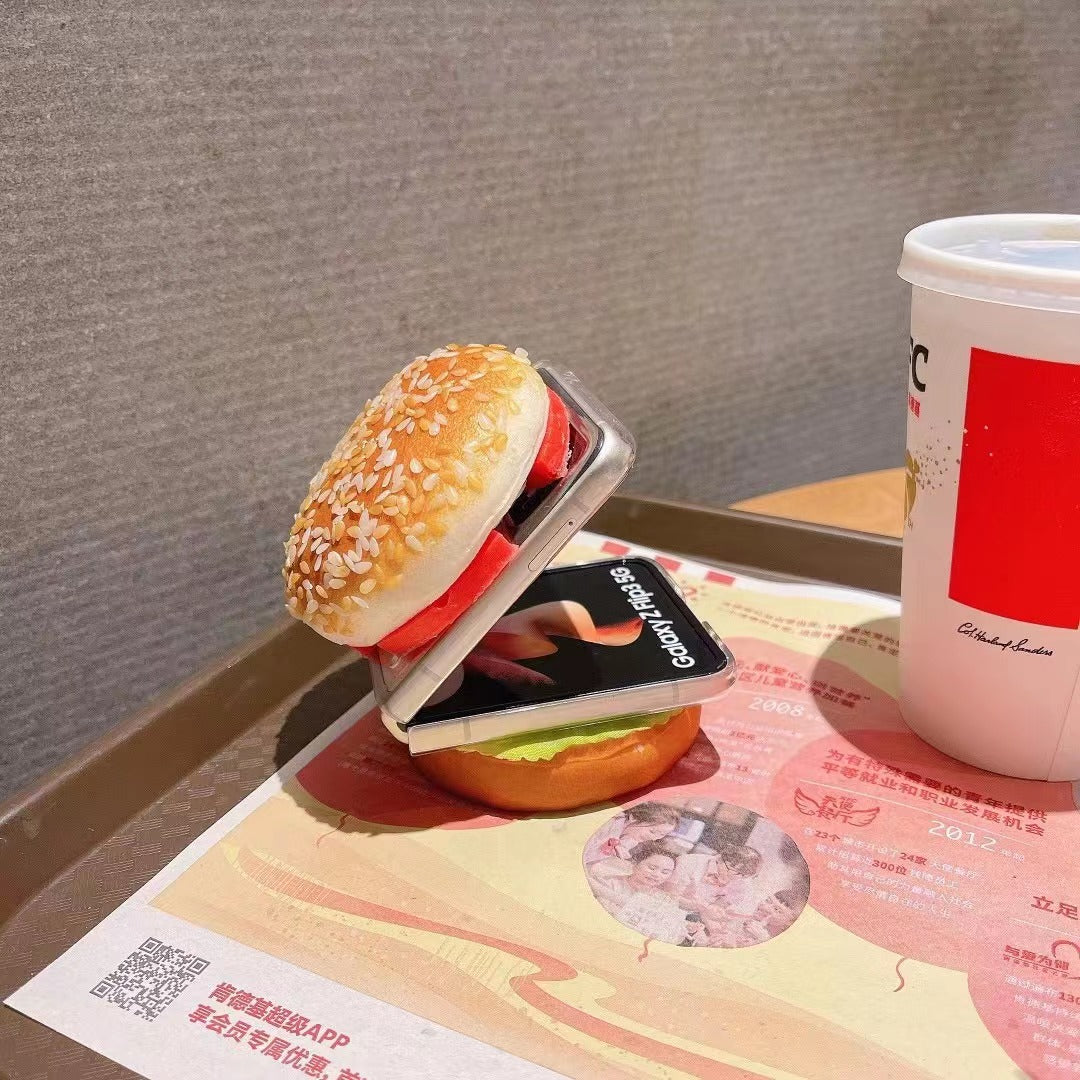 Funny hamburger Galaxy Z-Flip3/4 phone case | Samsung Phone Case Funny hamburger Galaxy Z-Flip3/4 phone case | Samsung Phone Case