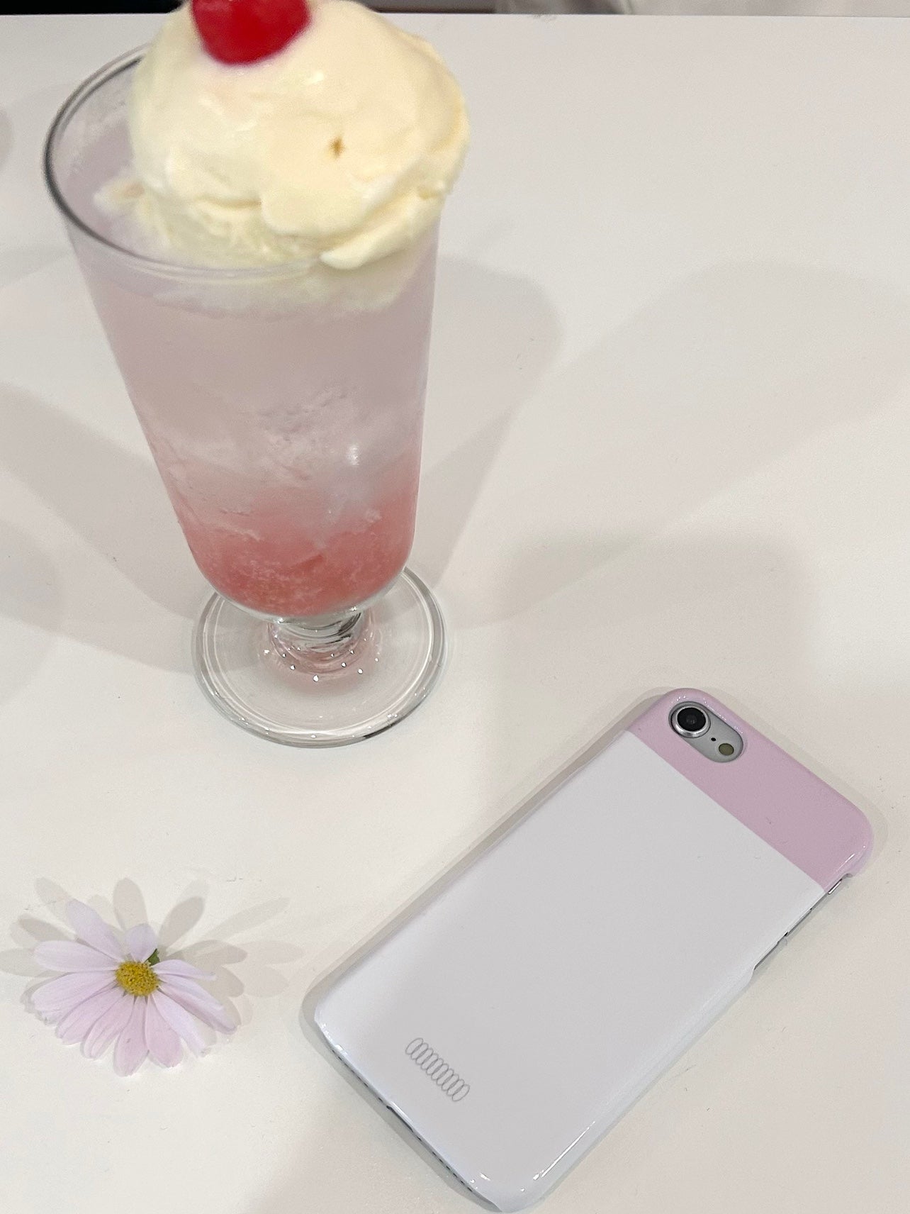 Pink and White Simple Phone Case