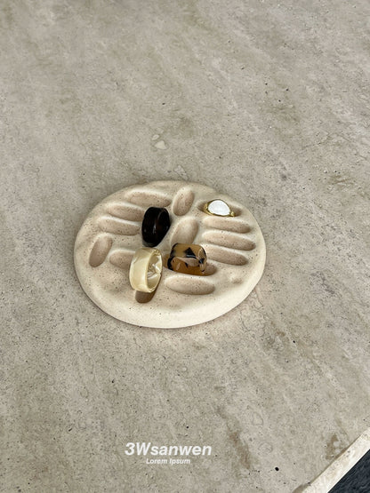 Unique Shape Handcrafted Ceramic Ring Holder