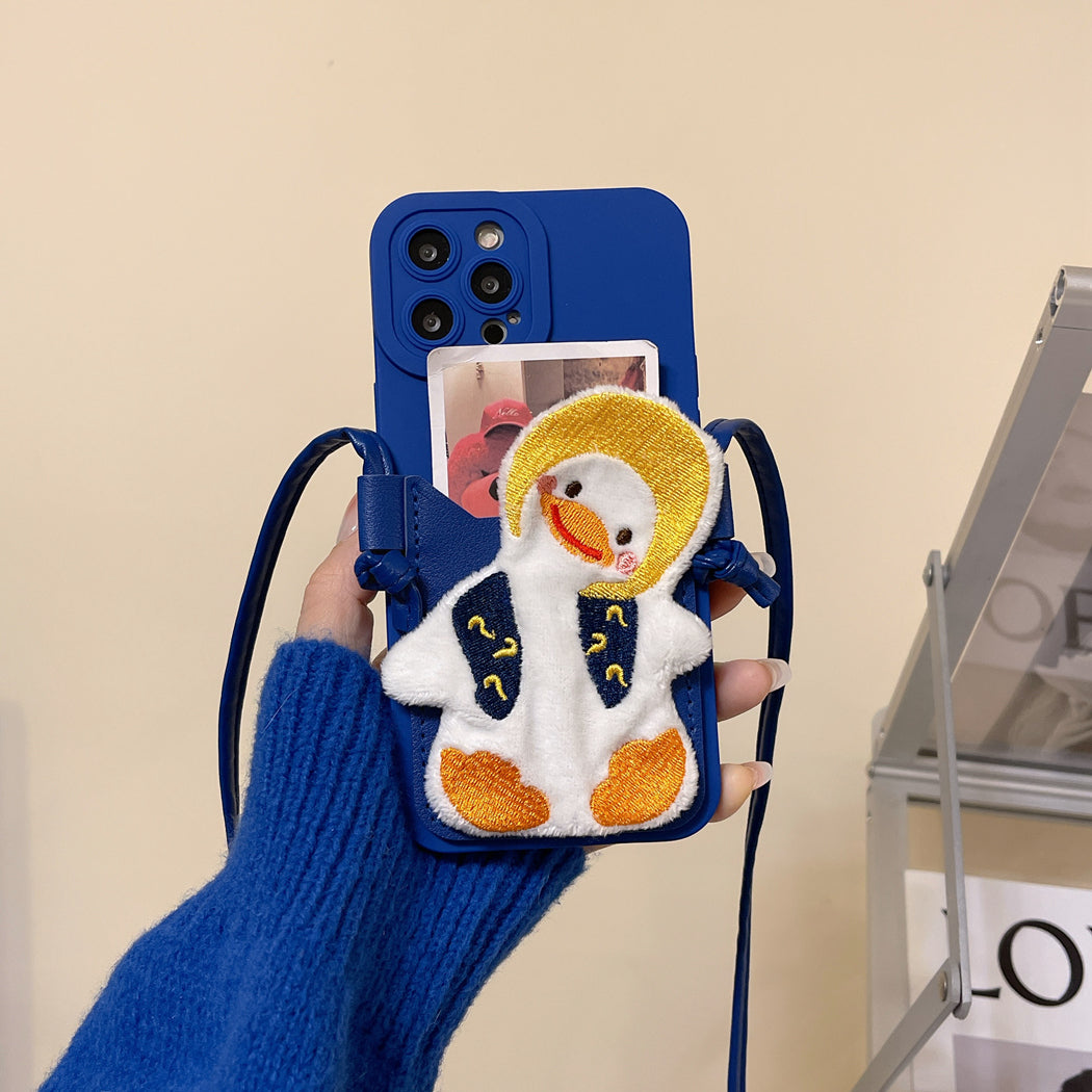 KleinBlue Duck Card Slot Crossbody Strap Phone Case | phone accessories | Three Fleas