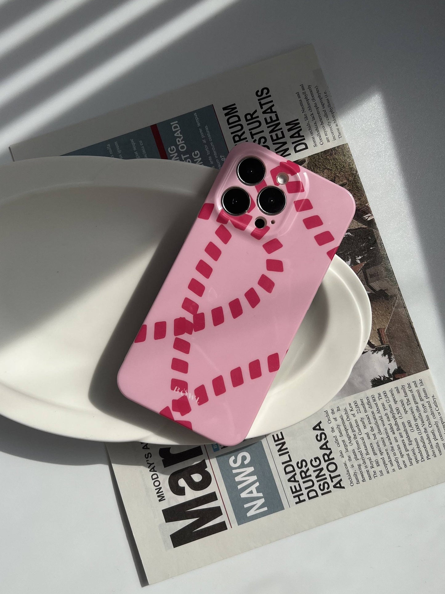 Pink Baseball Phone Case