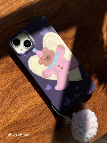 Good Night Baby Bear Painted Phone Case