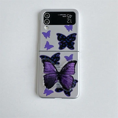 Y2k Purple Butterflies Galaxy Z Flip3/4 Phone Case