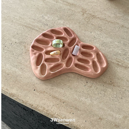Unique Shape Handcrafted Ceramic Ring Holder