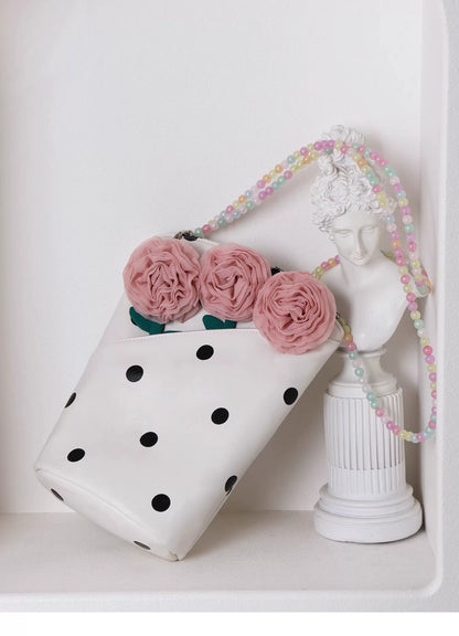 Polka Dot Rose Bucket Bag |  | Three Fleas
