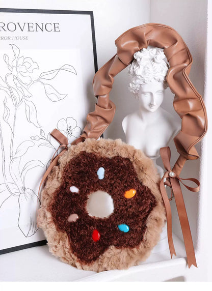 Fluffy Donut Crossbody Bag | bag | Three Fleas