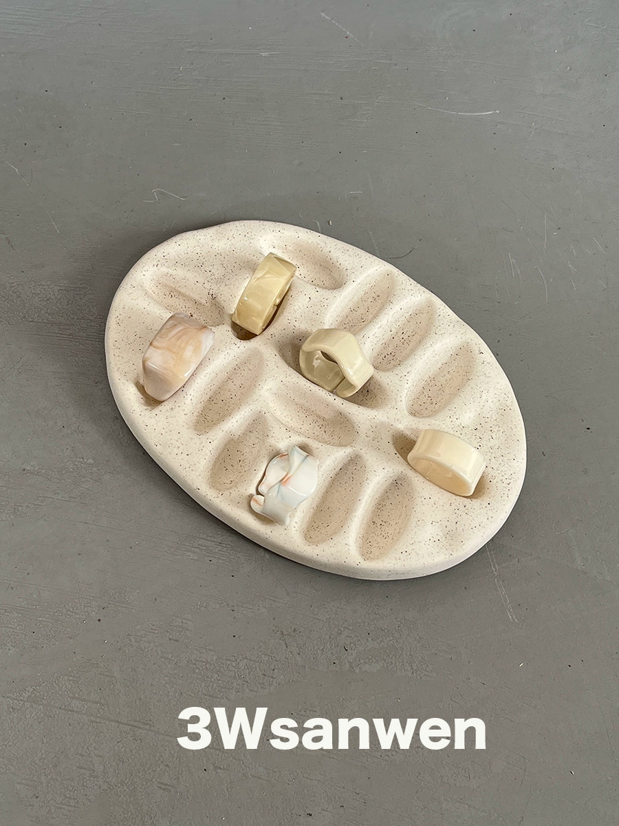 Unique Shape Handcrafted Ceramic Ring Holder