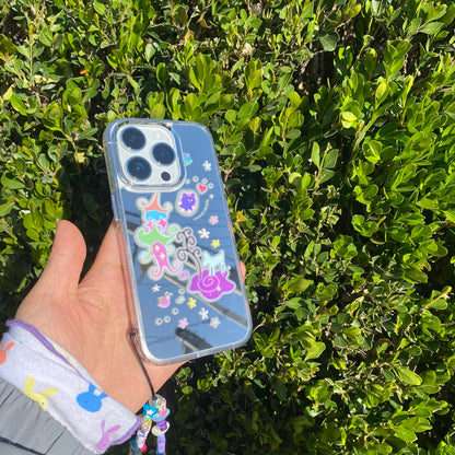 Y2k Bizarre Flower Mirror Phone Case