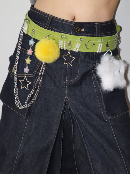 Y2k Green Star Belt