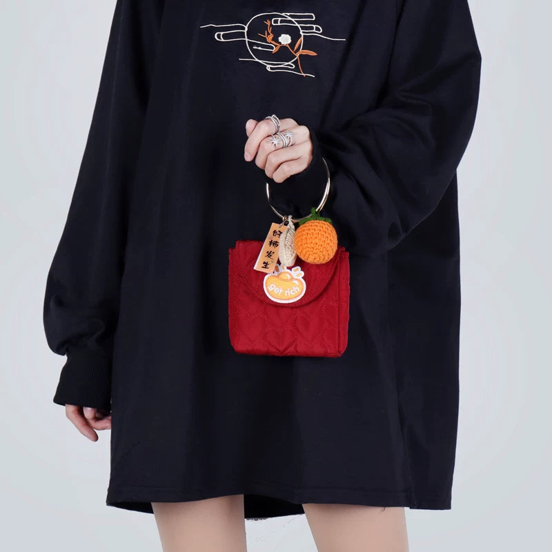 Lucky Red Quilted Mini Crossbody Bag | Bag | Three Fleas
