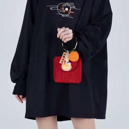 Lucky Red Quilted Mini Crossbody Bag | Bag | Three Fleas