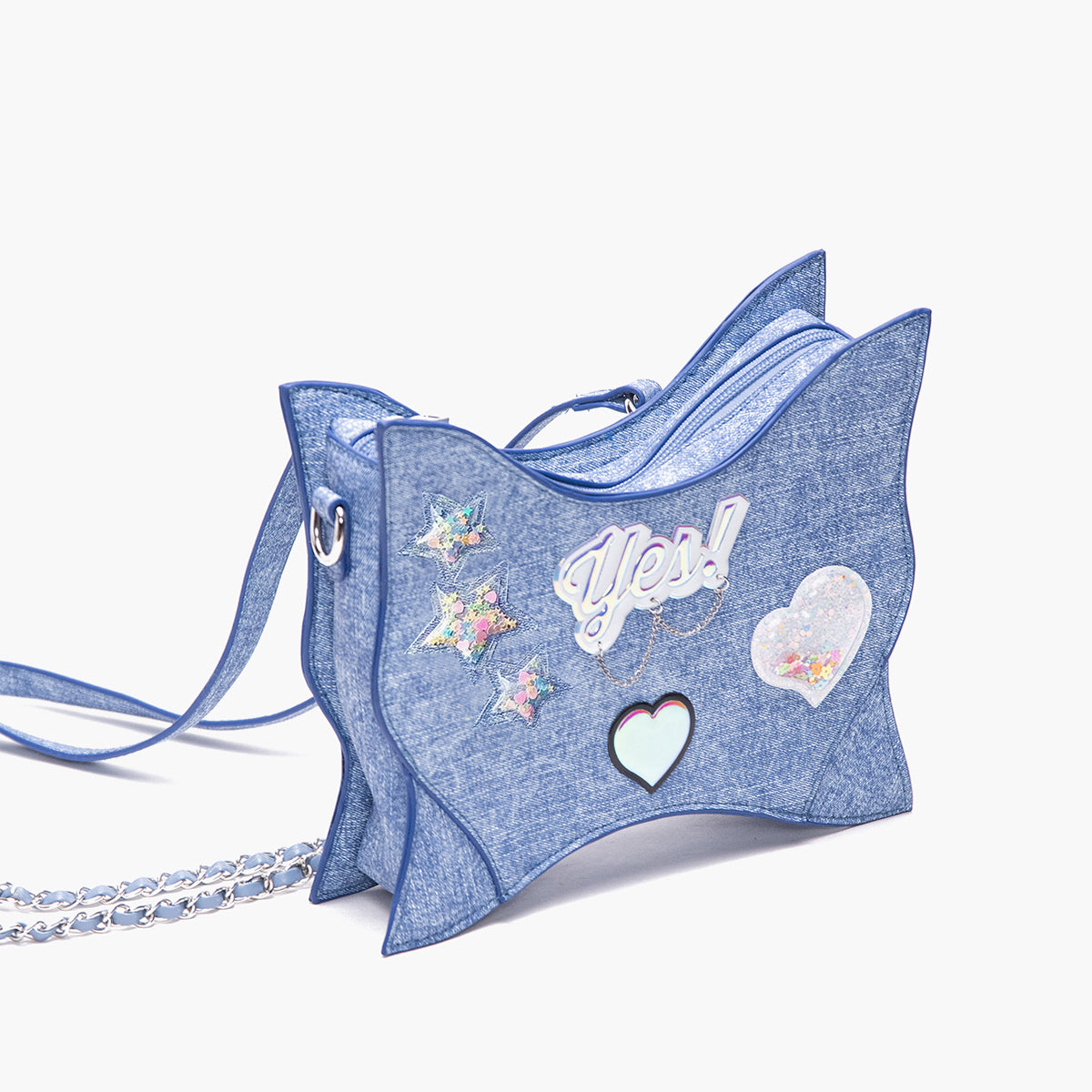 Y2k Butterfly shape denim backpack