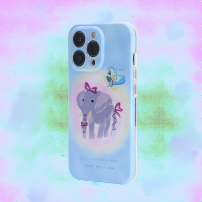 「Original」Watercolor painting free elephant phone case
