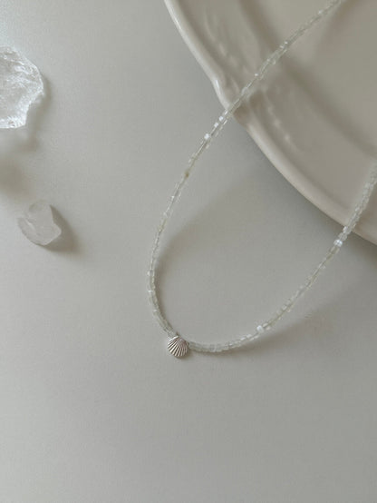 Ocean Letter Shell Natural Stone Necklace