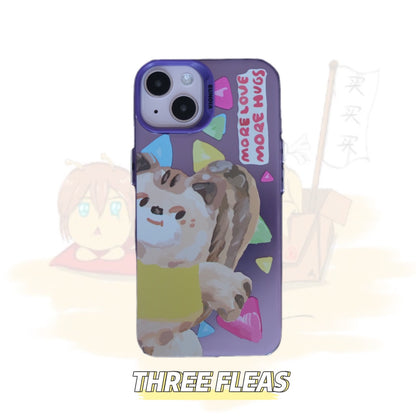 Oil Painting Cat and Dog Printed Phone Case