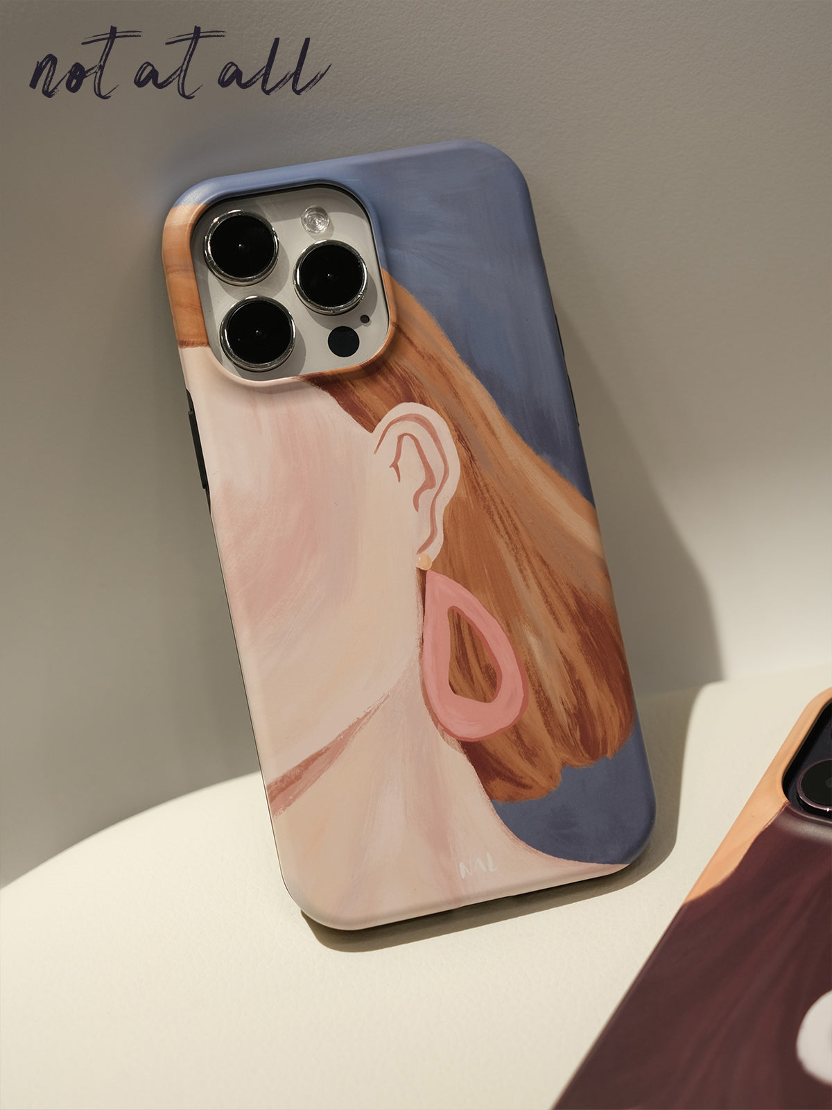 Oil Painting Girl Printed Double layer Phone Case